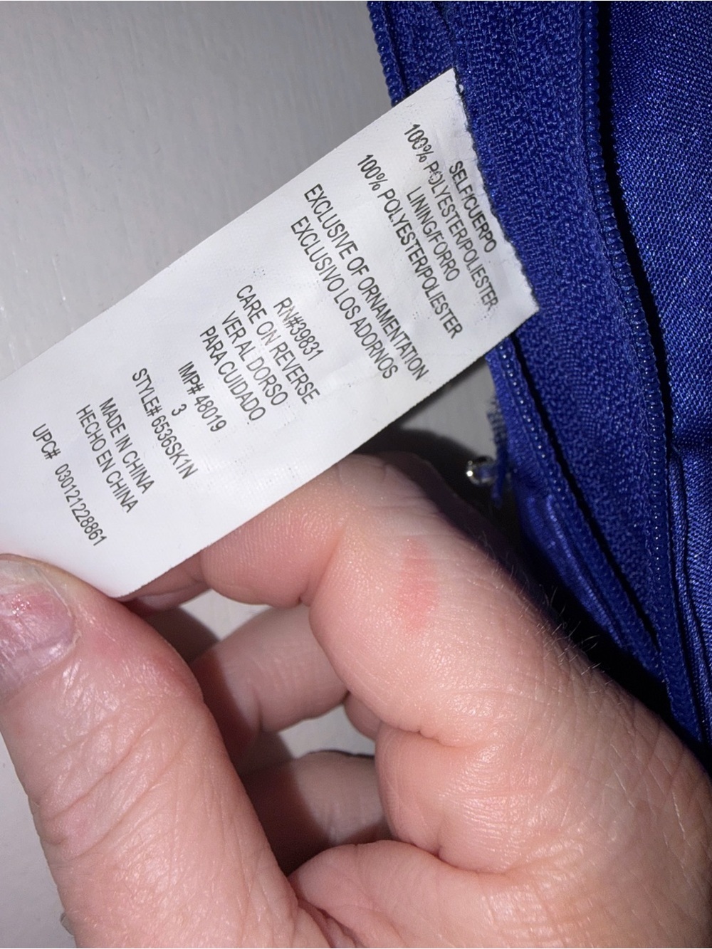 Royal Blue Pleated Strapless Gown – Rhinestone Imperial Waist Maxi Size 3 - Picture 8 of 12